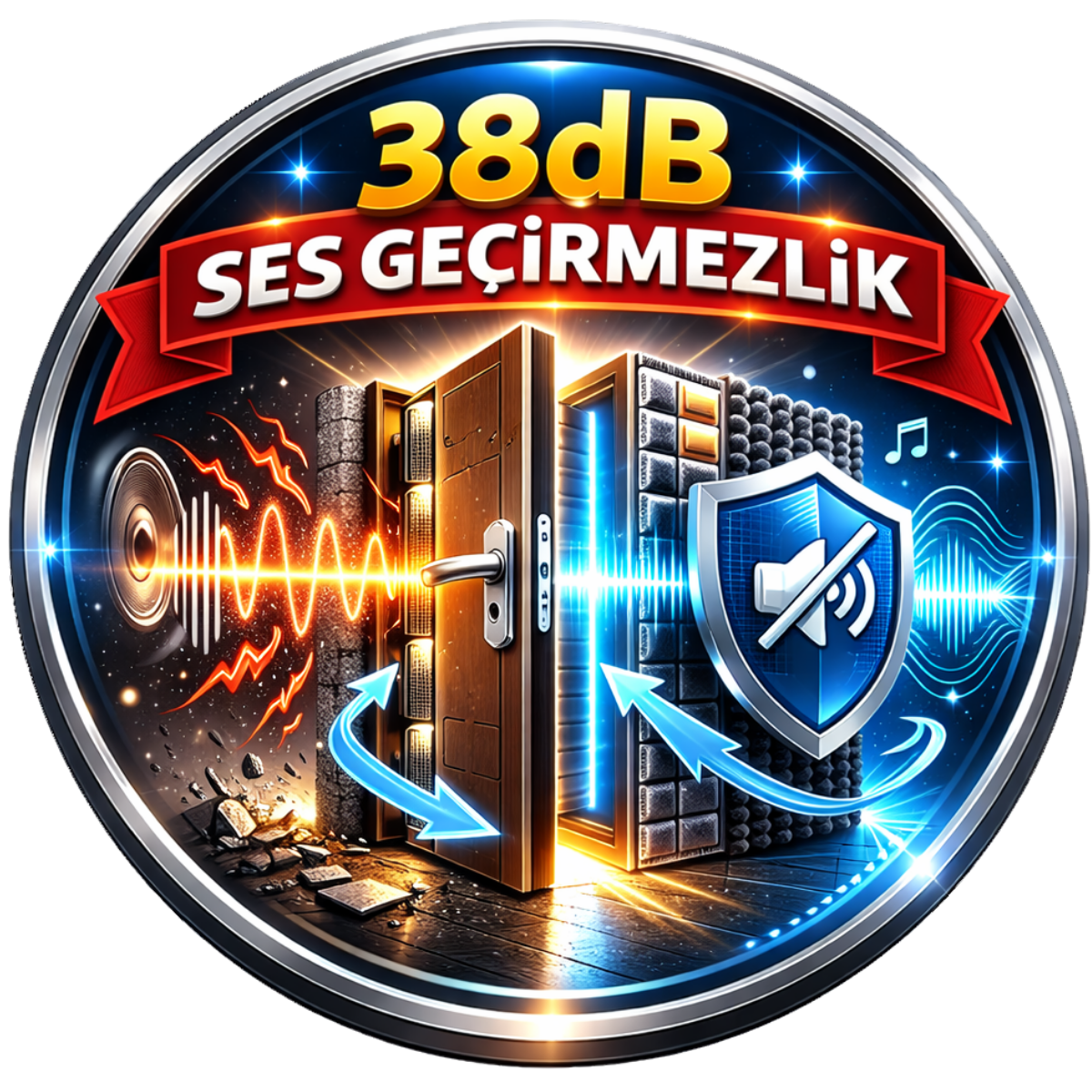38 dB ses yalıtımı